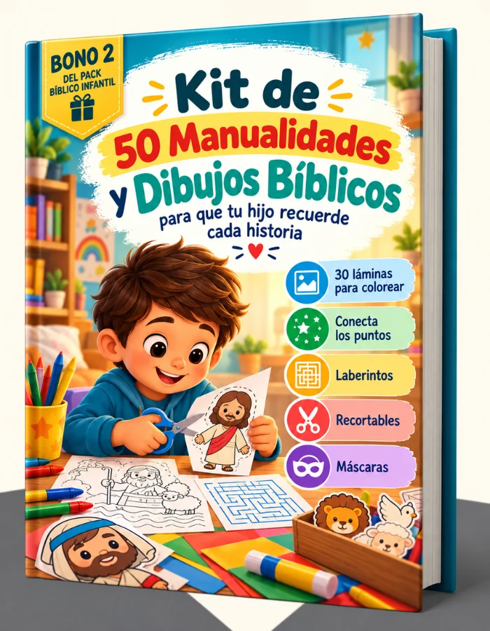 Vista previa de 50 manualidades y dibujos bíblicos